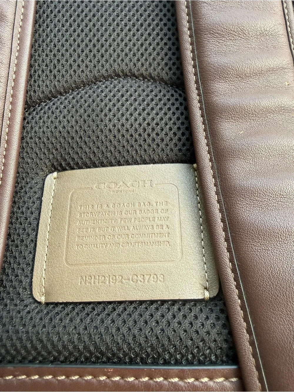 Coach Brown Signature Canvas & Leather Backpack with Red Accents